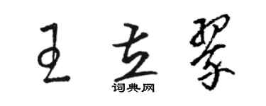 駱恆光王立翠草書個性簽名怎么寫