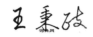 駱恆光王秉政行書個性簽名怎么寫