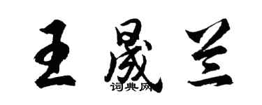 胡問遂王晟蘭行書個性簽名怎么寫