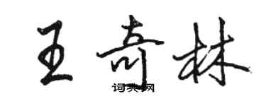 駱恆光王奇林行書個性簽名怎么寫