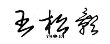 朱錫榮王松影草書個性簽名怎么寫