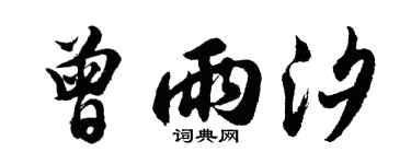胡問遂曾雨汐行書個性簽名怎么寫