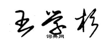 朱錫榮王學杉草書個性簽名怎么寫