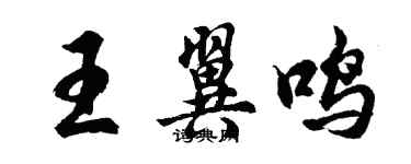 胡問遂王翼鳴行書個性簽名怎么寫