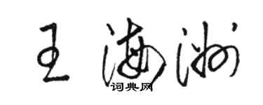 駱恆光王海洲草書個性簽名怎么寫