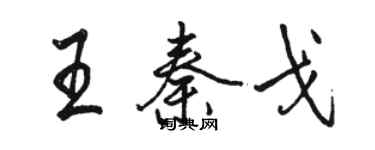 駱恆光王秦戈行書個性簽名怎么寫