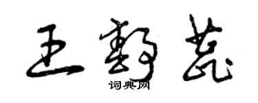 曾慶福王靜蕊草書個性簽名怎么寫