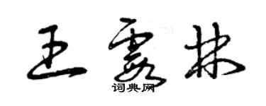 曾慶福王霞林草書個性簽名怎么寫