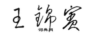 駱恆光王錦賓草書個性簽名怎么寫