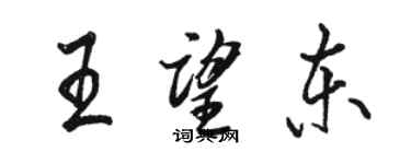 駱恆光王望東行書個性簽名怎么寫