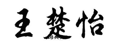 胡問遂王楚怡行書個性簽名怎么寫