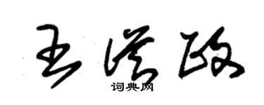 朱錫榮王從政草書個性簽名怎么寫