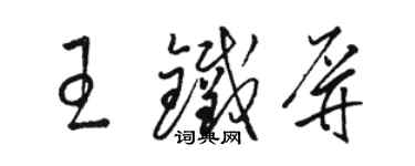 駱恆光王鐵屏草書個性簽名怎么寫