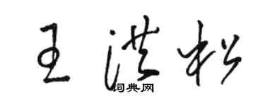駱恆光王洪松草書個性簽名怎么寫