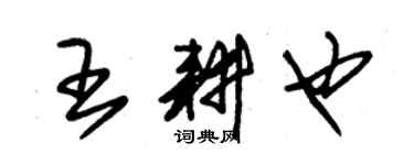 朱錫榮王耕也草書個性簽名怎么寫