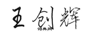 駱恆光王創輝行書個性簽名怎么寫