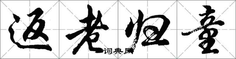 胡問遂返老歸童行書怎么寫