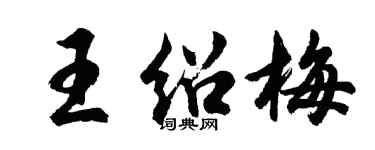胡問遂王紹梅行書個性簽名怎么寫