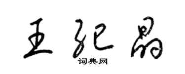 梁錦英王紀晶草書個性簽名怎么寫