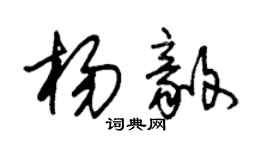 朱錫榮楊毅草書個性簽名怎么寫