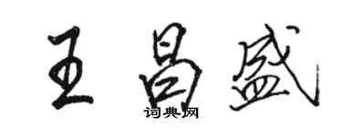 駱恆光王昌盛行書個性簽名怎么寫