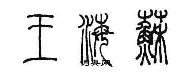 陳墨王海蘇篆書個性簽名怎么寫