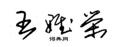 朱錫榮王雅榮草書個性簽名怎么寫