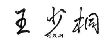 駱恆光王少桐行書個性簽名怎么寫