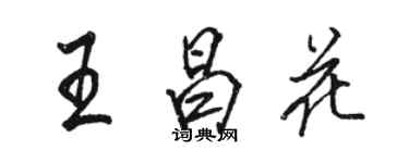 駱恆光王昌花行書個性簽名怎么寫