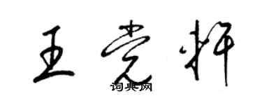 梁錦英王黨軒草書個性簽名怎么寫