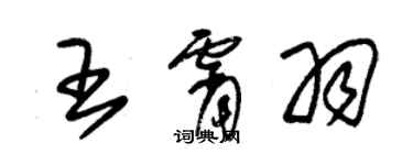 朱錫榮王霄羽草書個性簽名怎么寫