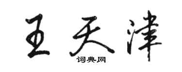 駱恆光王天津行書個性簽名怎么寫