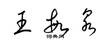 梁錦英王敏泉草書個性簽名怎么寫