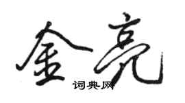 駱恆光金亮行書個性簽名怎么寫