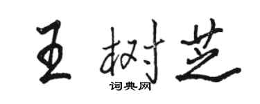 駱恆光王樹芝行書個性簽名怎么寫