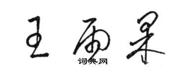 駱恆光王雨果草書個性簽名怎么寫