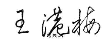 駱恆光王港梅草書個性簽名怎么寫