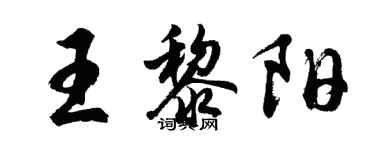 胡問遂王黎陽行書個性簽名怎么寫