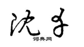 曾慶福沈幸草書個性簽名怎么寫