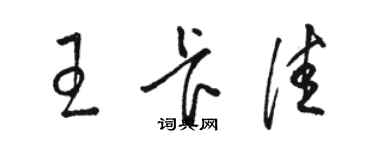 駱恆光王卡佳草書個性簽名怎么寫