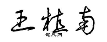 曾慶福王植南草書個性簽名怎么寫