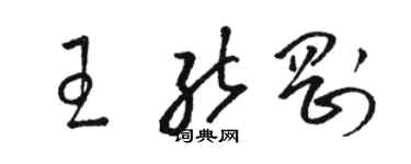 駱恆光王能剛草書個性簽名怎么寫