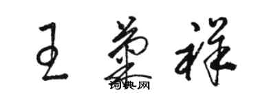 駱恆光王菊祥草書個性簽名怎么寫