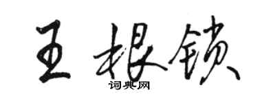 駱恆光王根鎖行書個性簽名怎么寫