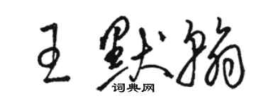 駱恆光王默翰草書個性簽名怎么寫