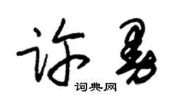 朱錫榮許曼草書個性簽名怎么寫