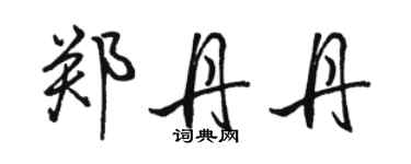 駱恆光鄭丹丹行書個性簽名怎么寫