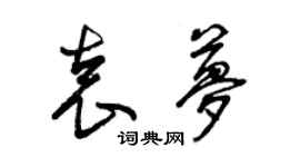 曾慶福袁夢草書個性簽名怎么寫