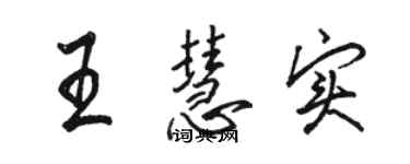 駱恆光王慧實行書個性簽名怎么寫