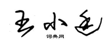 朱錫榮王小廷草書個性簽名怎么寫